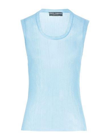 DOLCE & GABBANA Woman Top Light Blue Size 12 Polyester Product Image