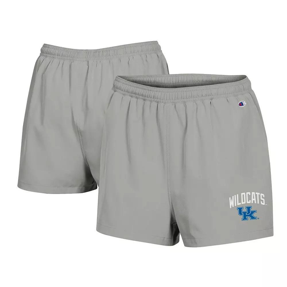Women's Champion Gray Kentucky Wildcats Football Fan High Waist Shorts, Size: Medium, Grey Product Image