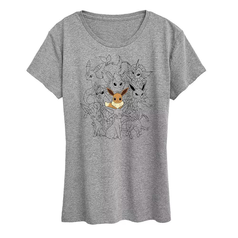 Womens Pokemon Eevee Group Graphic Tee, Girls Product Image