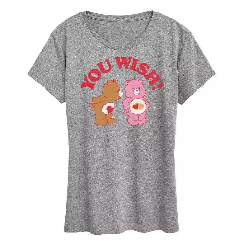 Womens Care Bears You Wish Graphic Tee Grey Gray Product Image