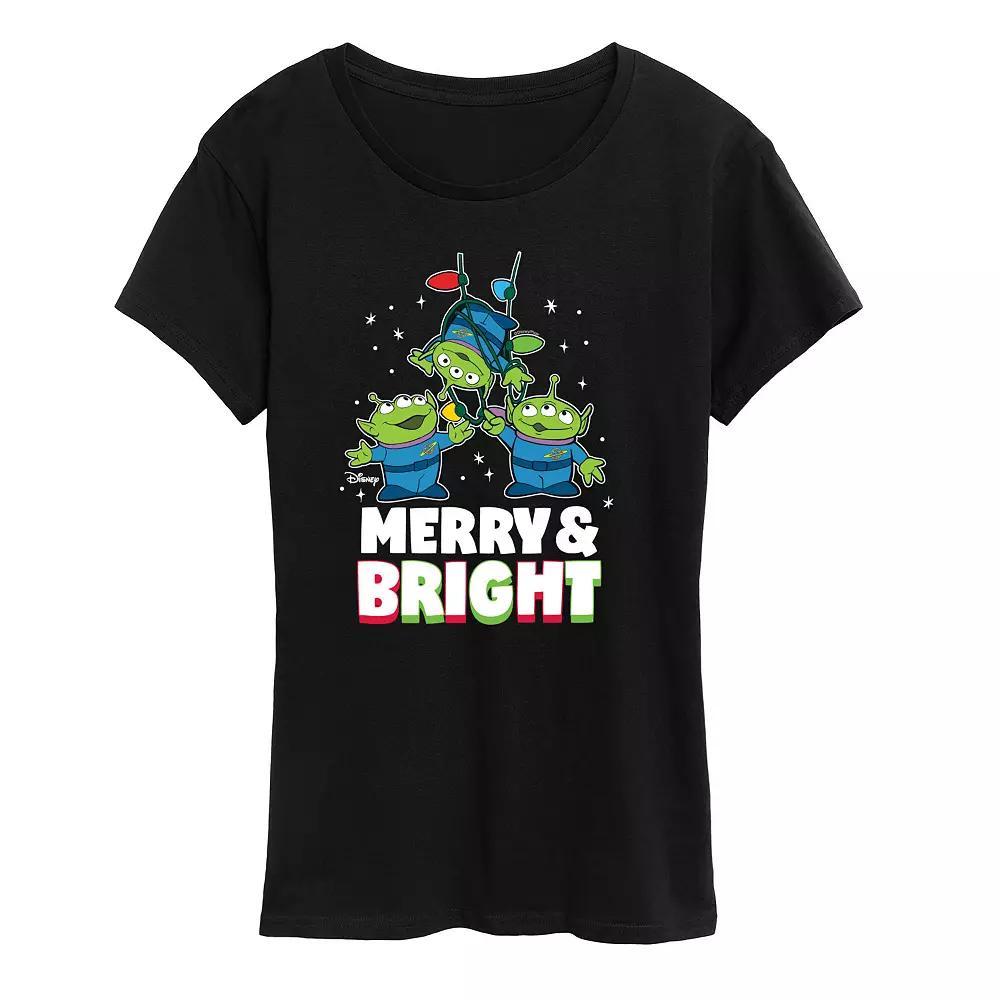 Disney / Pixar's Toy Story Women's Merry And Bright Graphic Tee, Girl's, Size: Medium, Heather Grey Product Image