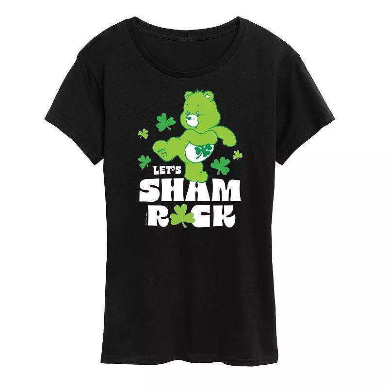 Womens Care Bears Lets Sham Rock Graphic Tee Heather Grey Product Image