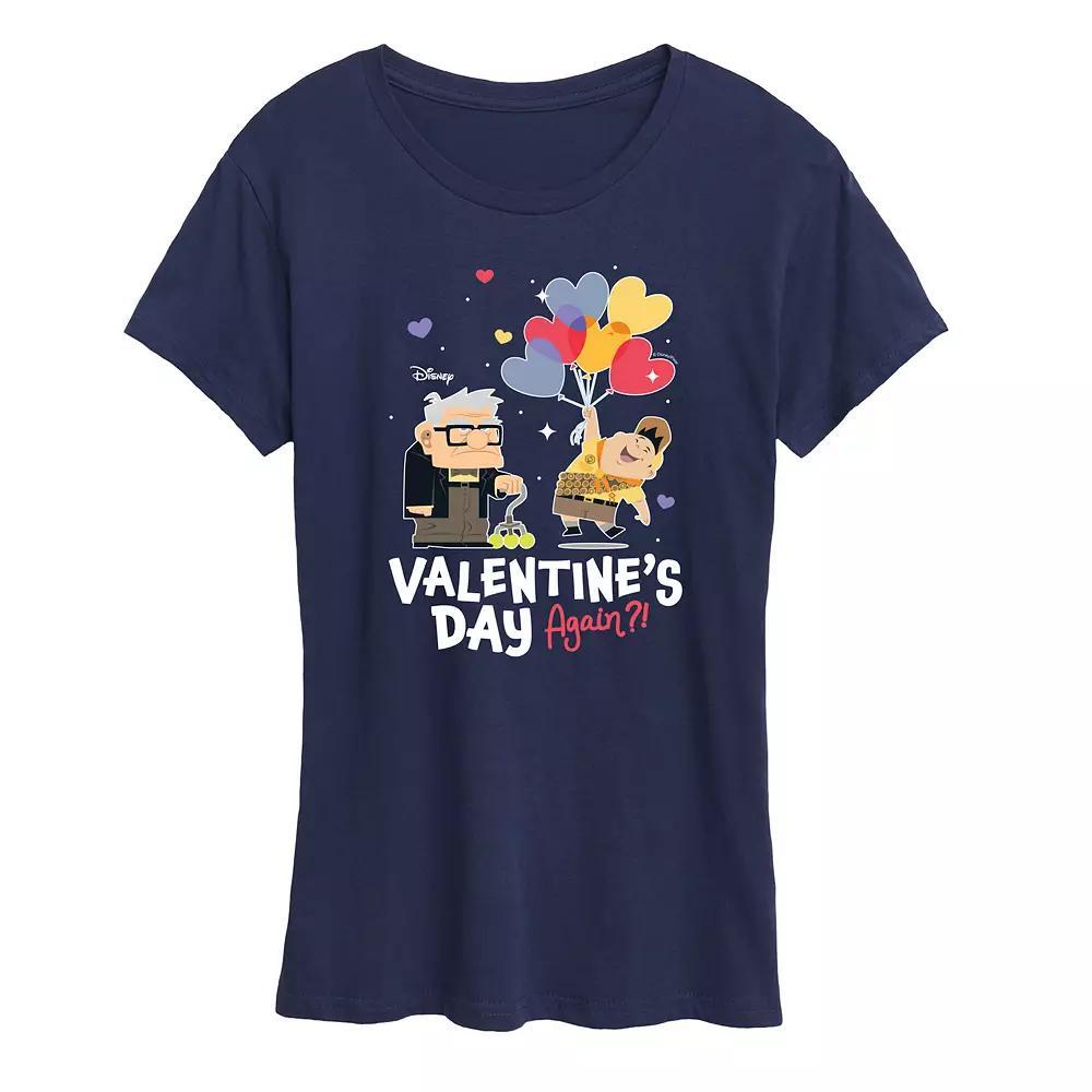 Disney / Pixar's Up Women's Valentine's Day Again Graphic Tee, Size: XXL, Heather Grey Product Image
