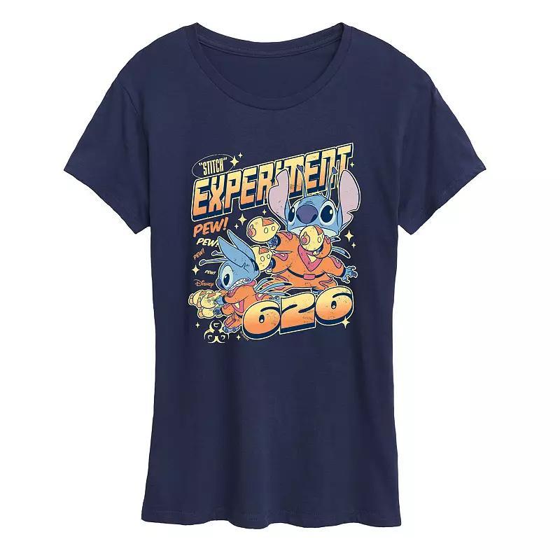 Disneys Lilo & Stitch Womens Experiment 626 Graphic Tee Grey Blue Product Image