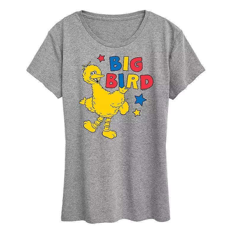 Womens Sesame Street Big Bird Block Graphic Tee, Girls Product Image
