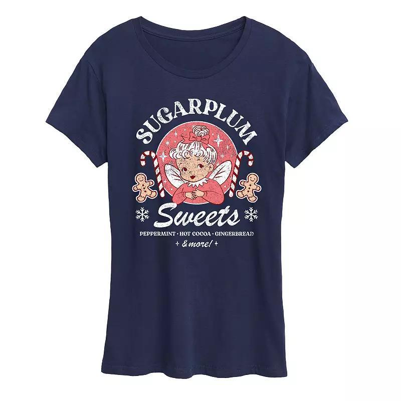 Womens Peace Love Pride Graphic Tee Blue Product Image