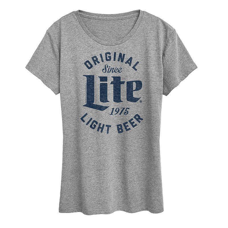 Womens Original Lite Since 1975 Graphic Tee Grey Gray Product Image