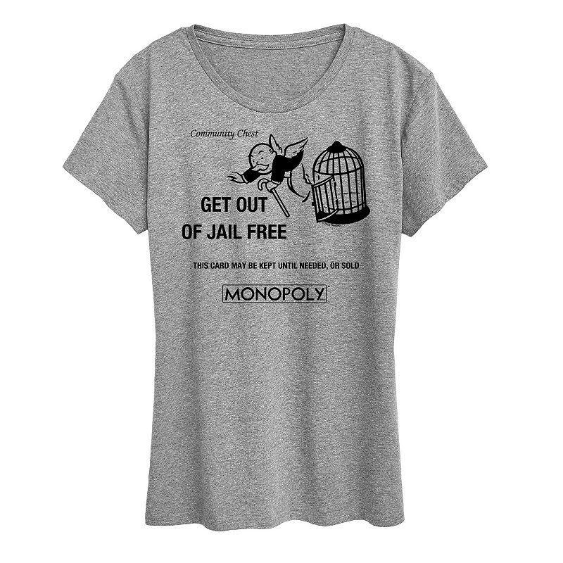 Womens Monopoly Get Out Of Jail Free Graphic Tee by Hasbro Product Image