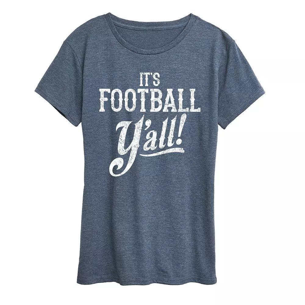 Womens Its Football Yall Graphic Tee, Girls Product Image