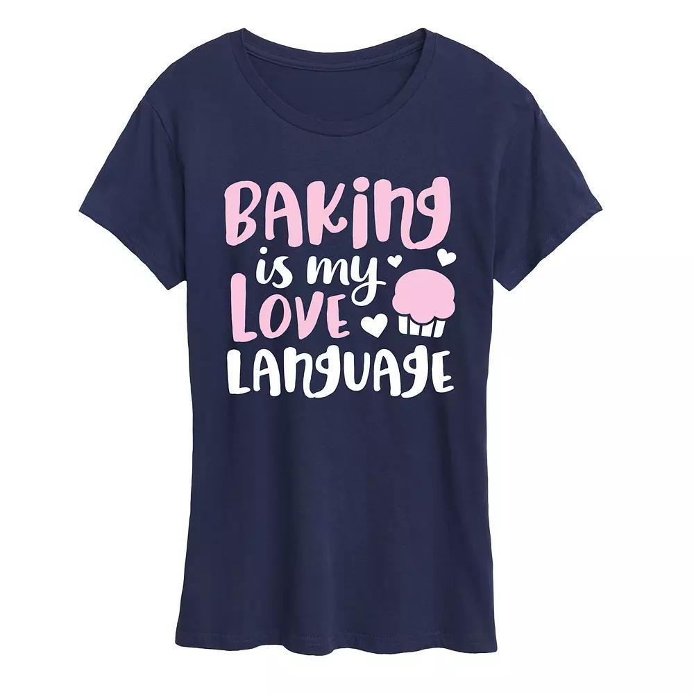 Womens Books Are My Happy Place Graphic Tee Blue Product Image