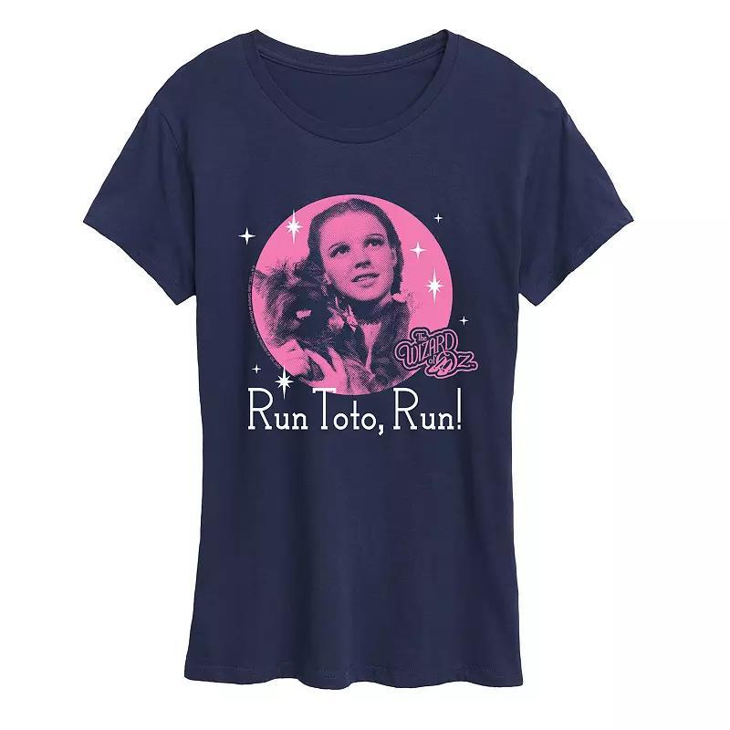 Womens The Wizard Of Oz Run Toto Run Graphic Tee Blue Product Image