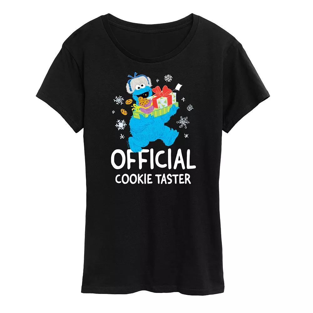 Womens Sesame Street Cookie Taster Graphic Tee, Girls Product Image