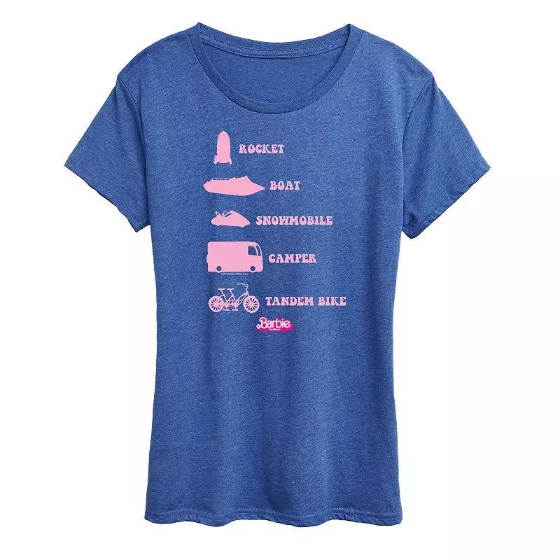 Womens Too Many Tabs Open Graphic Tee, Girls Blue Product Image