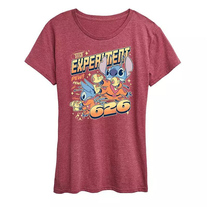 Disneys Lilo & Stitch Womens Experiment 626 Graphic Tee Grey Blue Product Image
