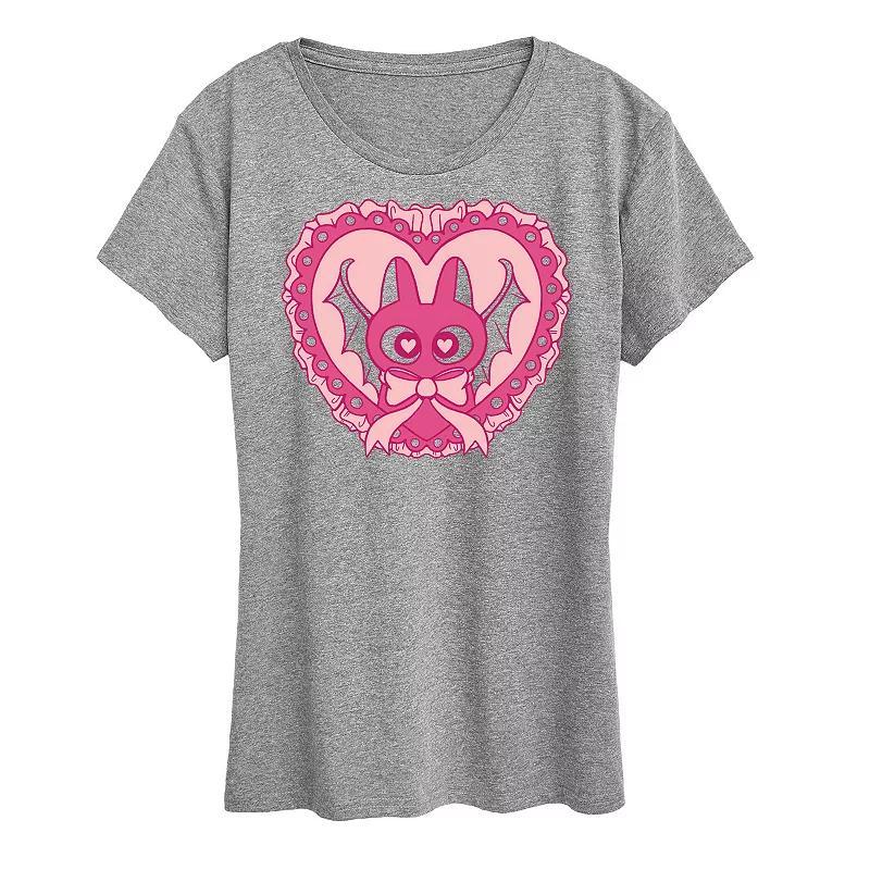 Womens Bat Cat Coquette Graphic Tee Blue Product Image