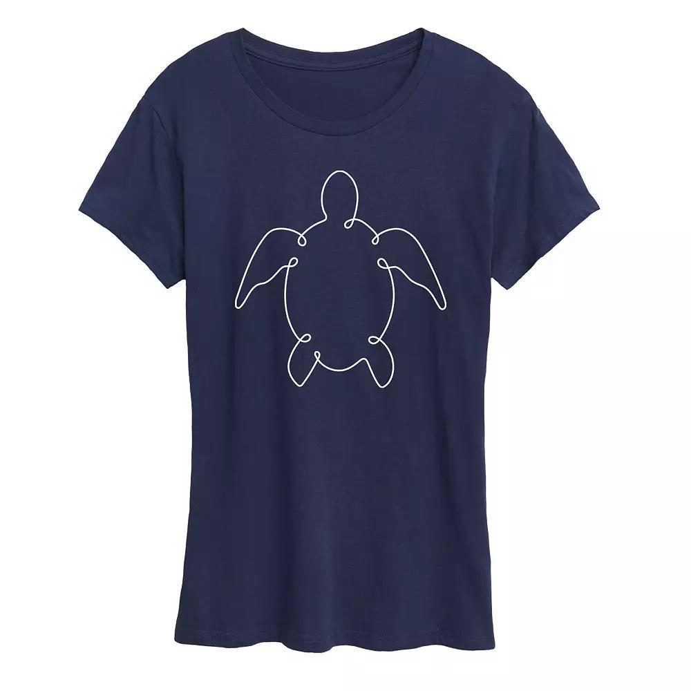 Womens Shamrock Hearts Line Art Graphic Tee Heather Grey Product Image