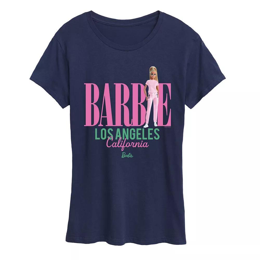 Womens Barbie Los Angeles Graphic Tee Blue Product Image