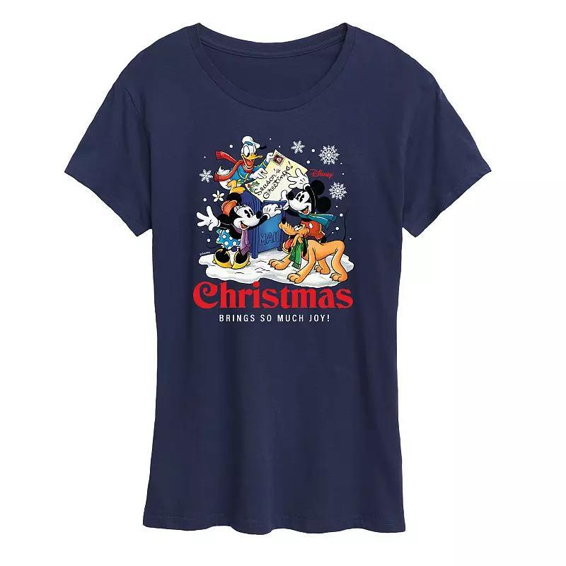 Womens Scandinavian Woodland Creatures Graphic Tee Blue Product Image