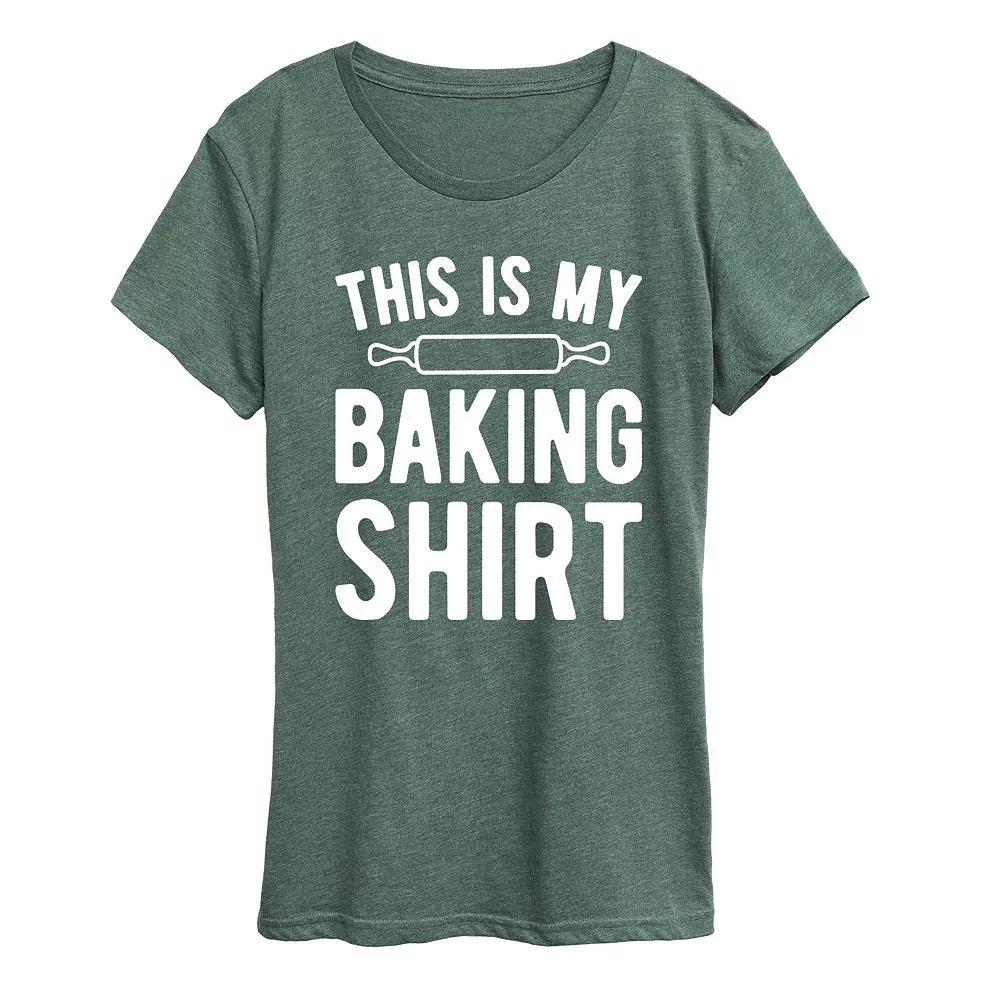 Women's This Is My Baking Shirt Graphic Tee, Girl's, Size: XXL, Grey Green Product Image