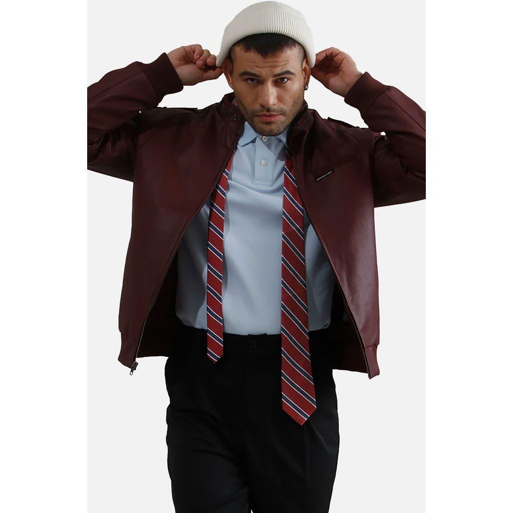 Members Only Men's Faux Leather Iconic Racer Jacket in Burgundy at Nordstrom, Size Xx-Large Product Image