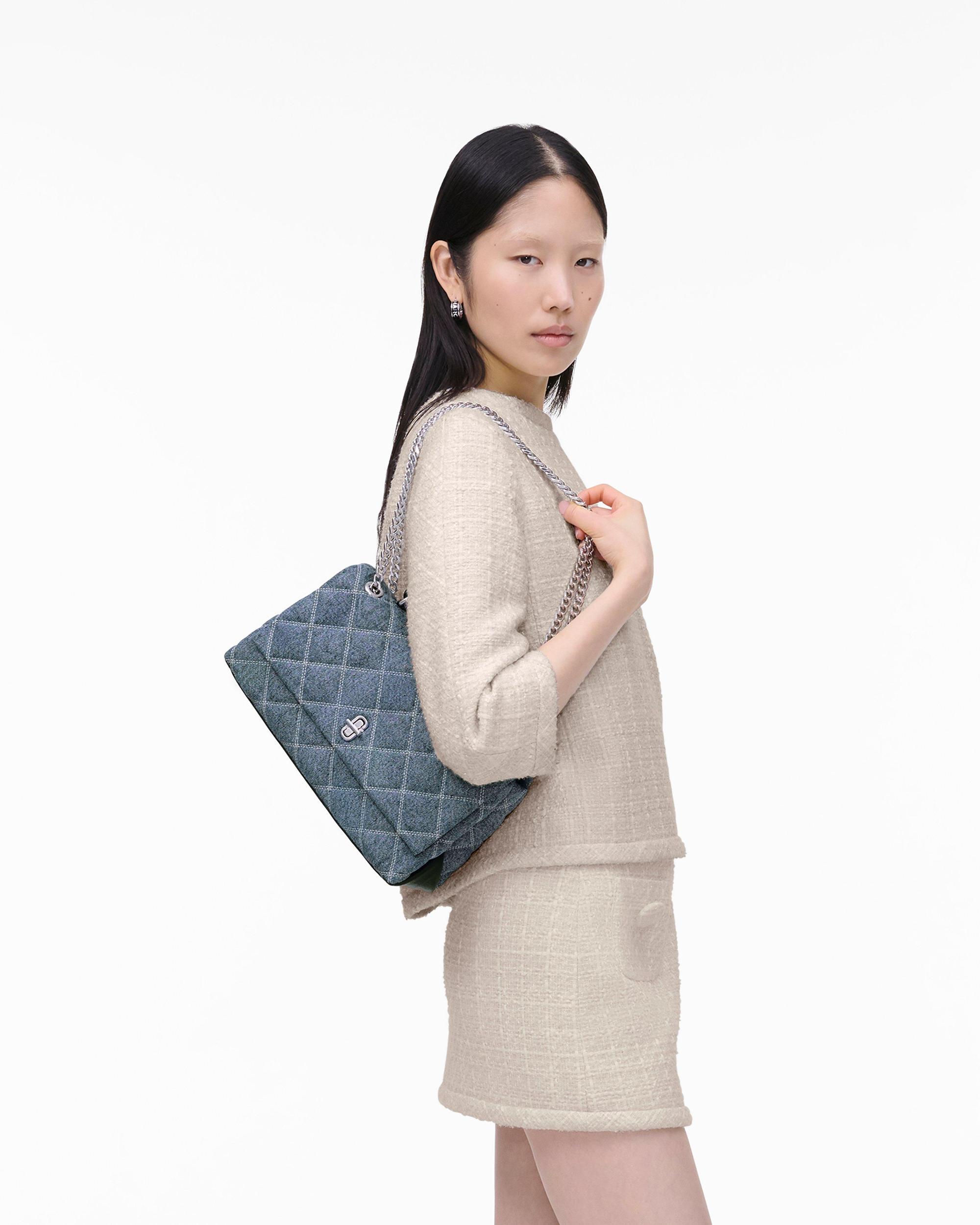 The Quilted Denim Dual Convertible Shoulder Bag Product Image