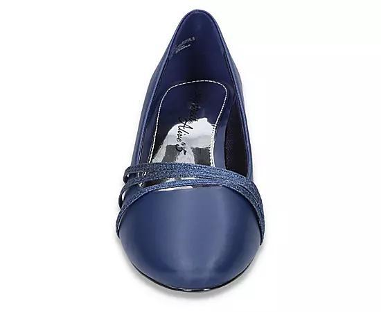 Easy Street Cristiny Womens Pumps Blue Satin Product Image