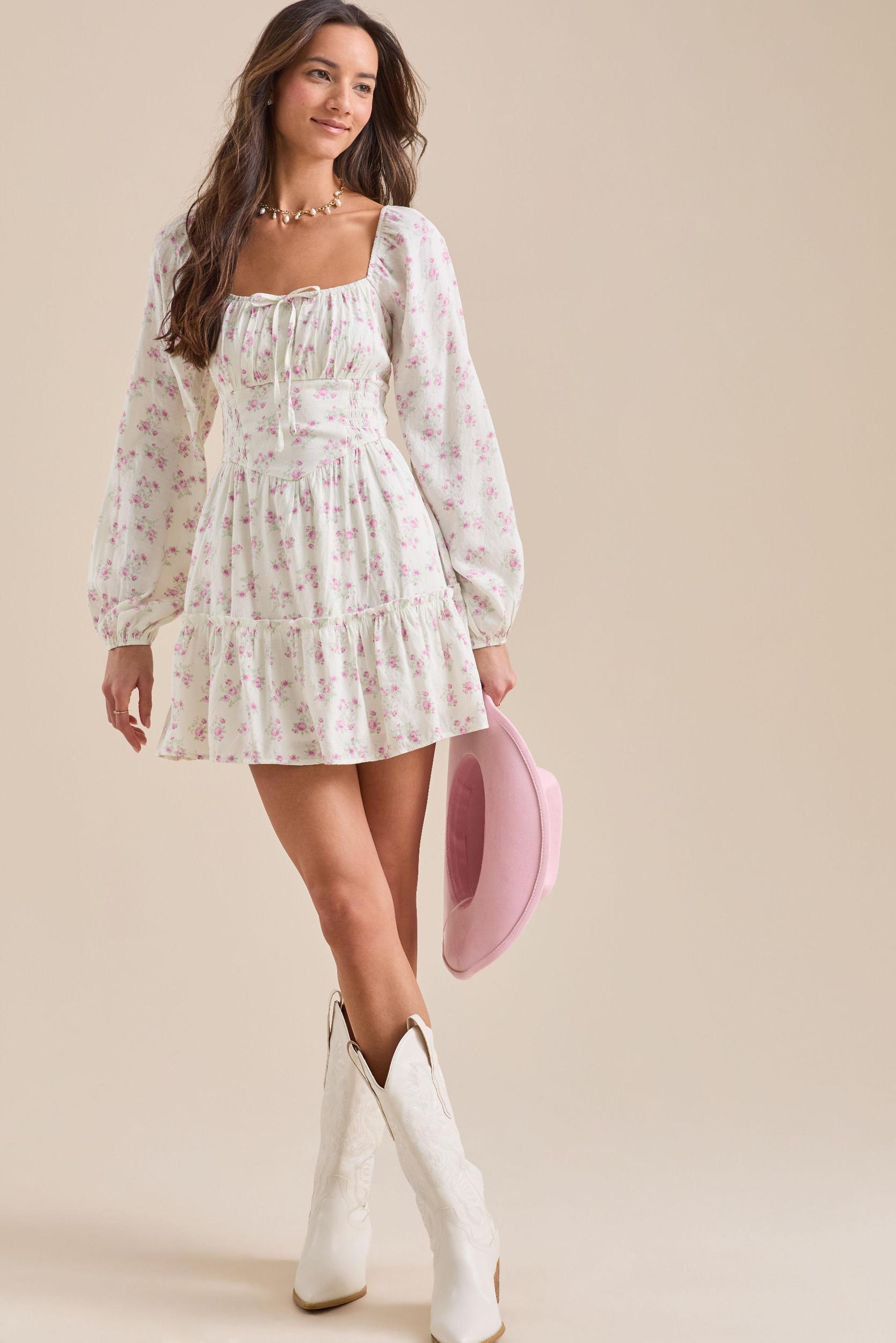 Haley Floral Mini Dress Product Image