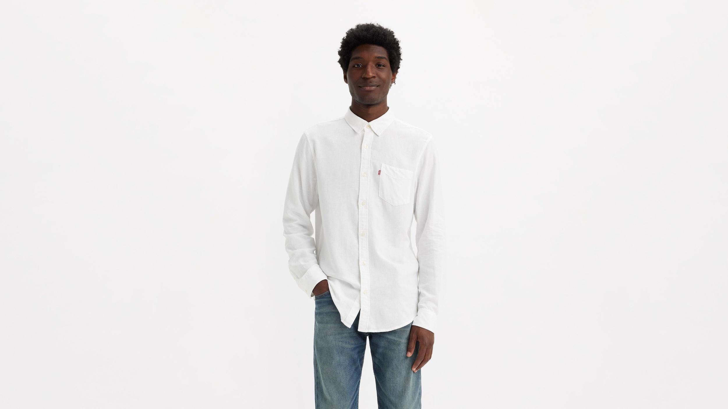Sunset One Pocket Cotton Linen Standard Fit Shirt Product Image