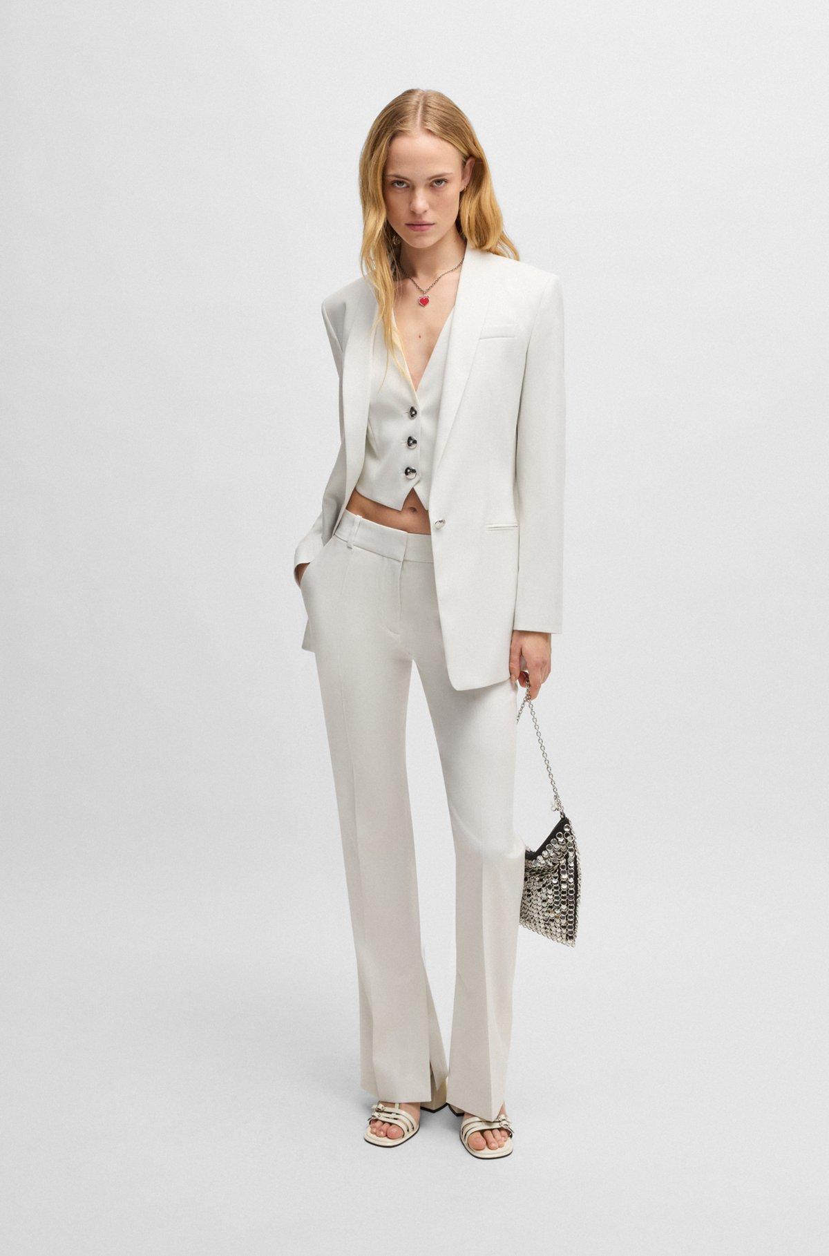 Slim-fit trousers in shimmer fabric Product Image