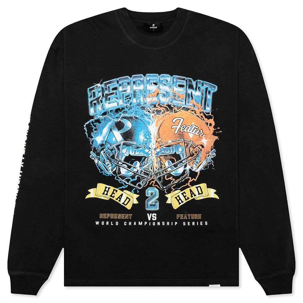 Feature x Represent Head 2 Head L/S T-Shirt - Stained Black Male Product Image