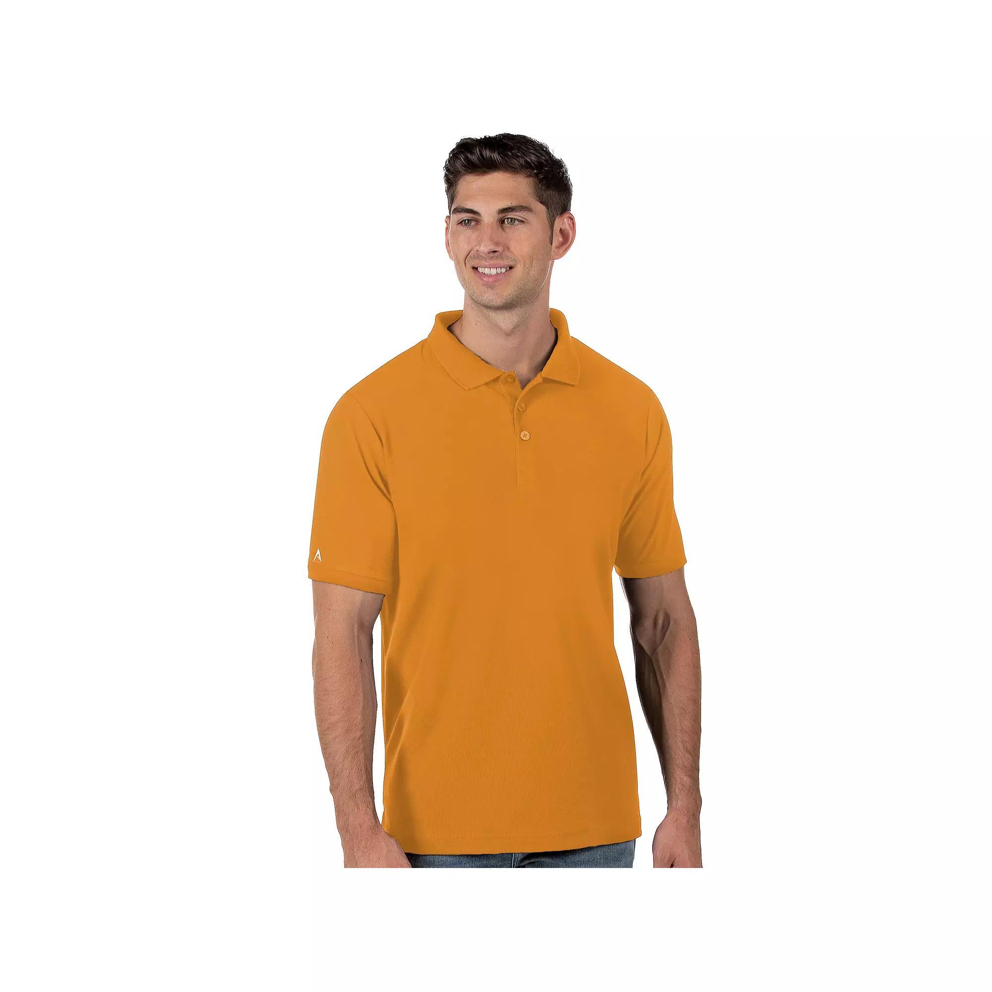 Men's Antigua Legacy Fitted Pique Polo, Size: XL, Orange Product Image