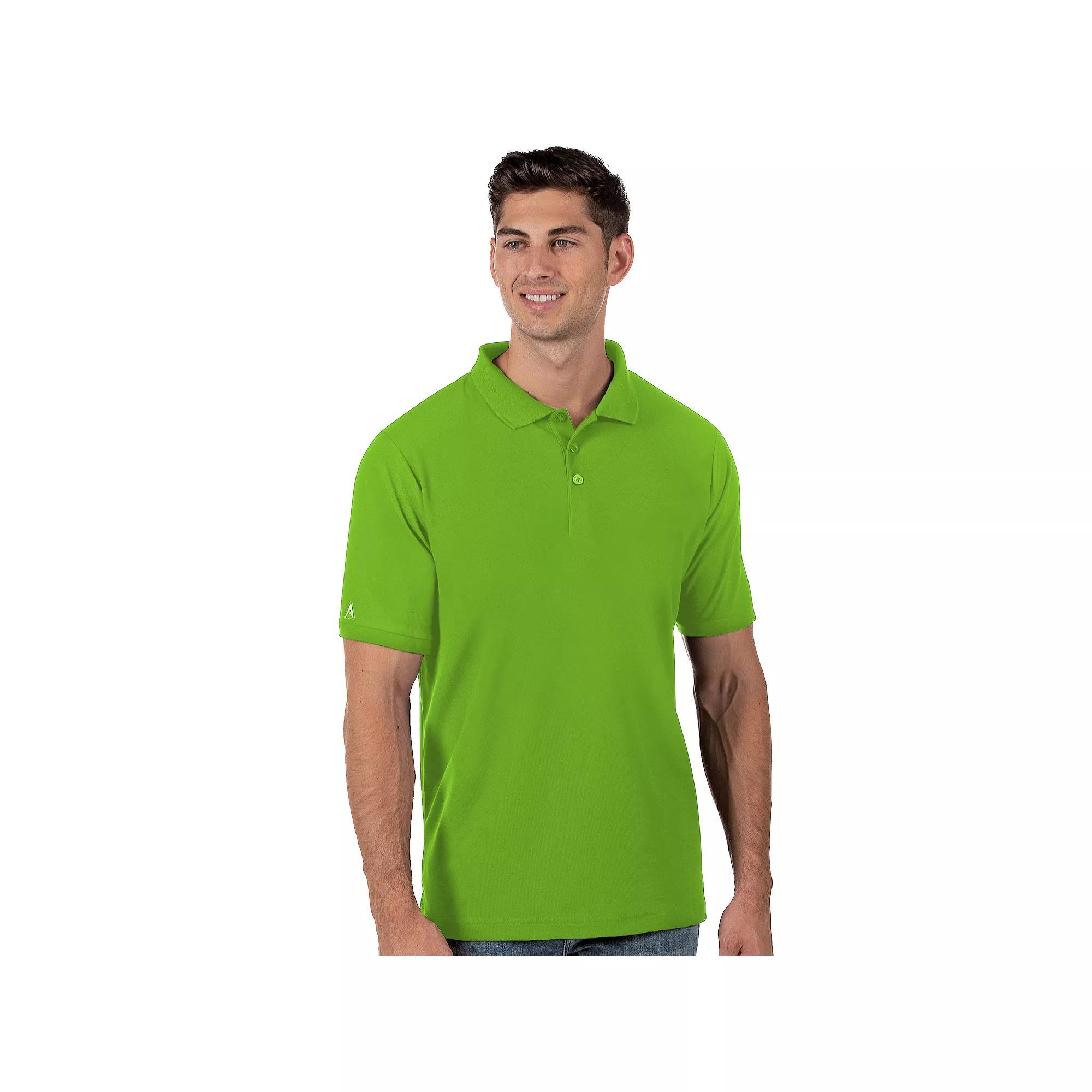 Men's Antigua Legacy Fitted Pique Polo, Size: XXL, Green Product Image