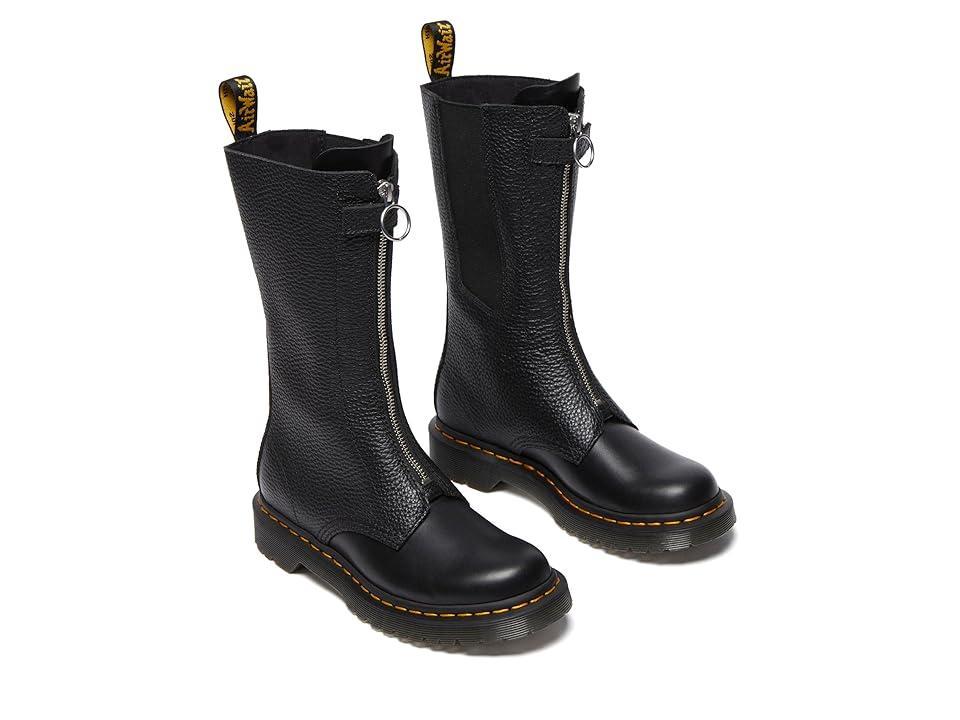 Women's 1B99 Front Zip Leather Lace Up Boots Product Image