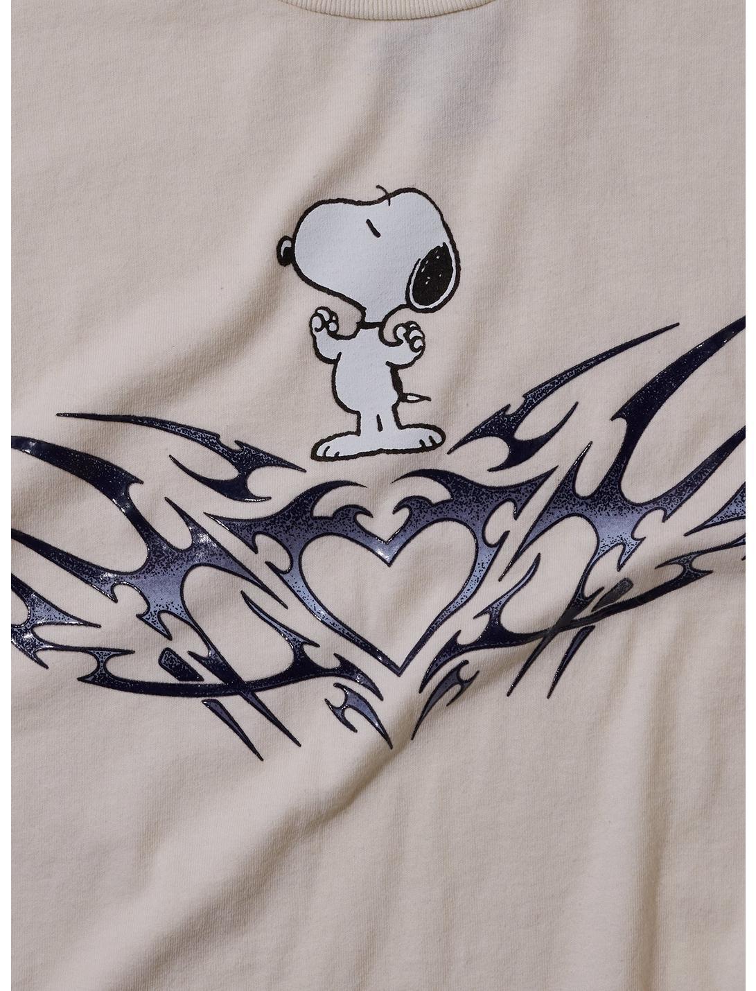 Peanuts Snoopy Heart Metal Puff Print T-Shirt Product Image