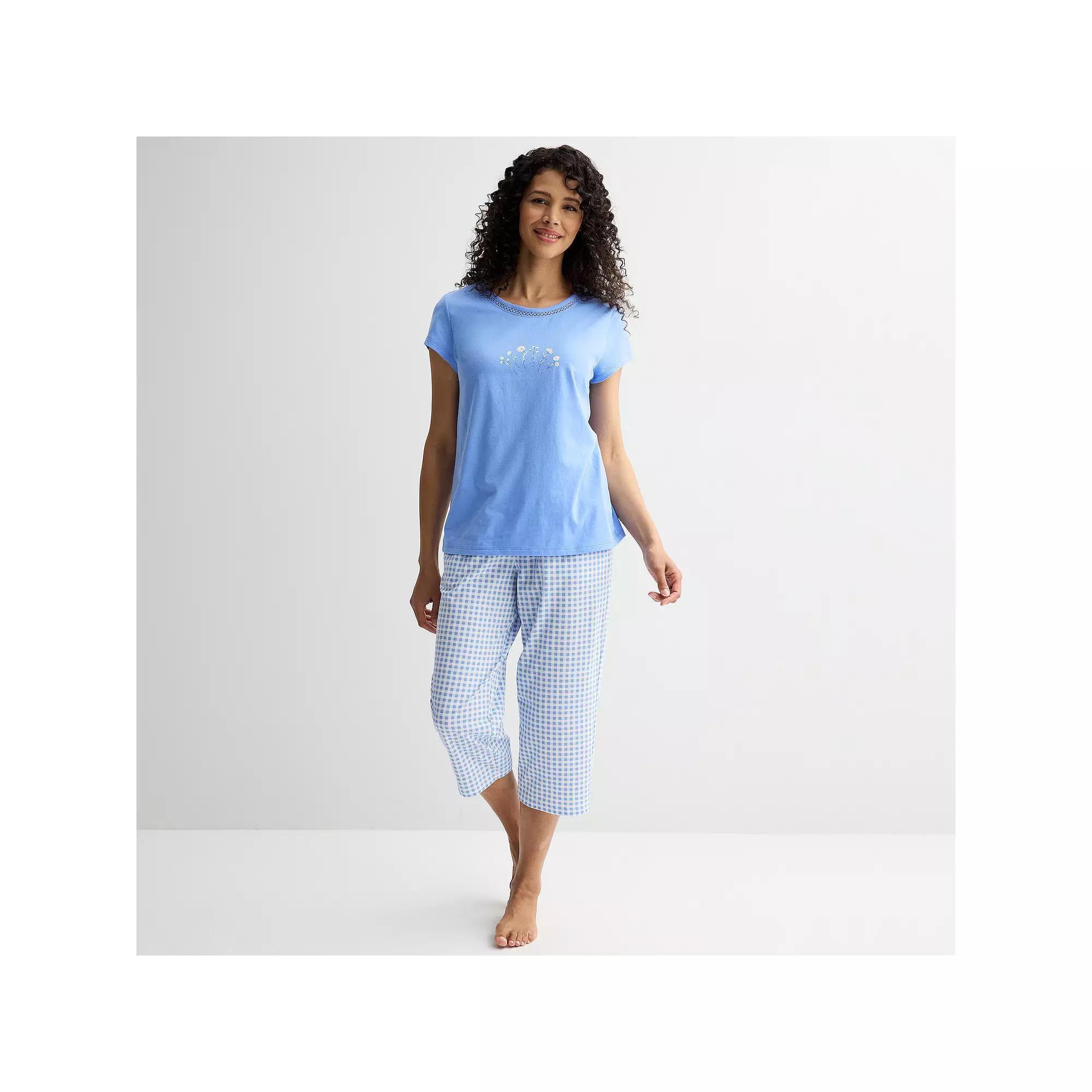 Women's Croft & Barrow® Mom's Day Sleep Set, Size: Small, Buffalo Gingham Product Image