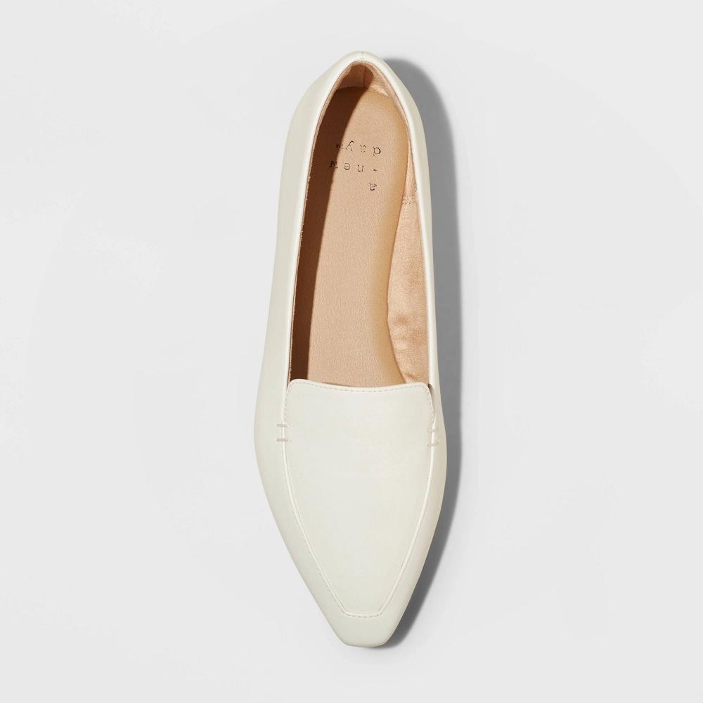 Womens Hayes Loafer Flats with Memory Foam Insole - A New Day Cream 12: Slip- Toe, Non-Marking Outsole, Medium Width Product Image