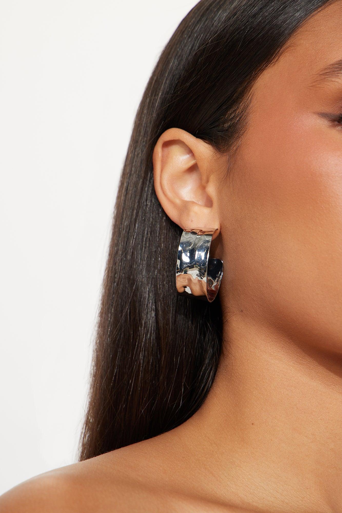 Maloney Hoop Earrings - Silver Product Image