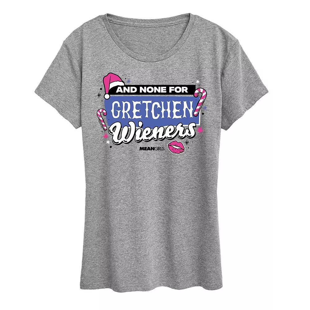 Womens Mean Girls None For Gretchen Graphic Tee, Girls Grey Gray Product Image