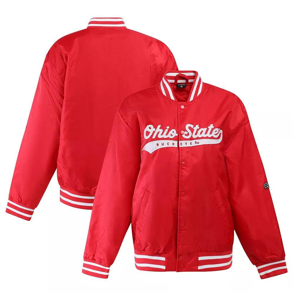Women's Hype and Vice Scarlet Ohio State Buckeyes A-Game Varsity Full-Snap Jacket, Size: Medium, Red Product Image