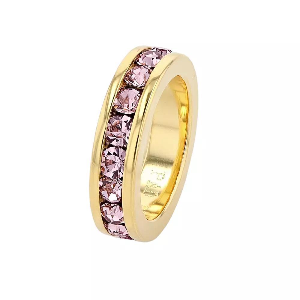 Traditions Jewelry Company 18k Gold Over Silver Birthstone Crystal Eternity Charm, Womens, Gold Over Sterling Jun Product Image