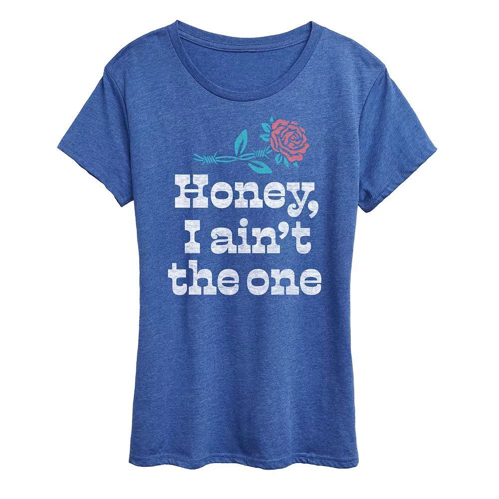 Womens Only Love My Kids Sorry Graphic Tee Grey Royal Blue Product Image