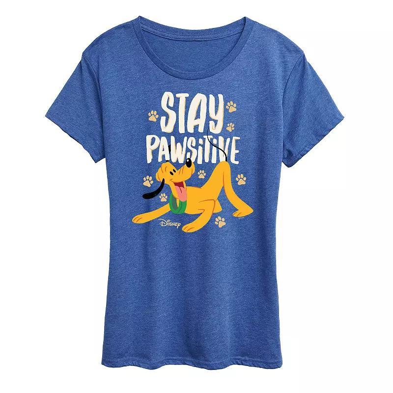 Womens Music is the Answer Graphic Tee Grey Royal Blue Product Image