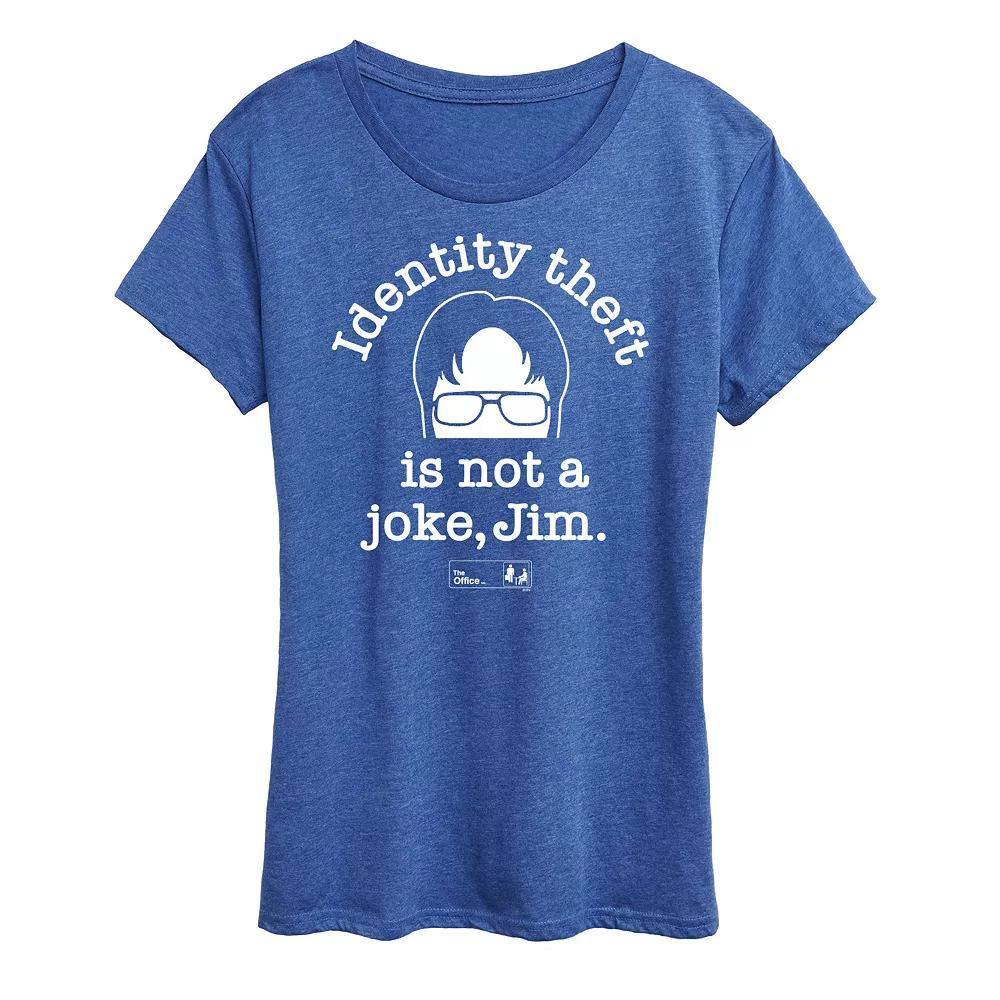 Womens Music is the Answer Graphic Tee Grey Royal Blue Product Image