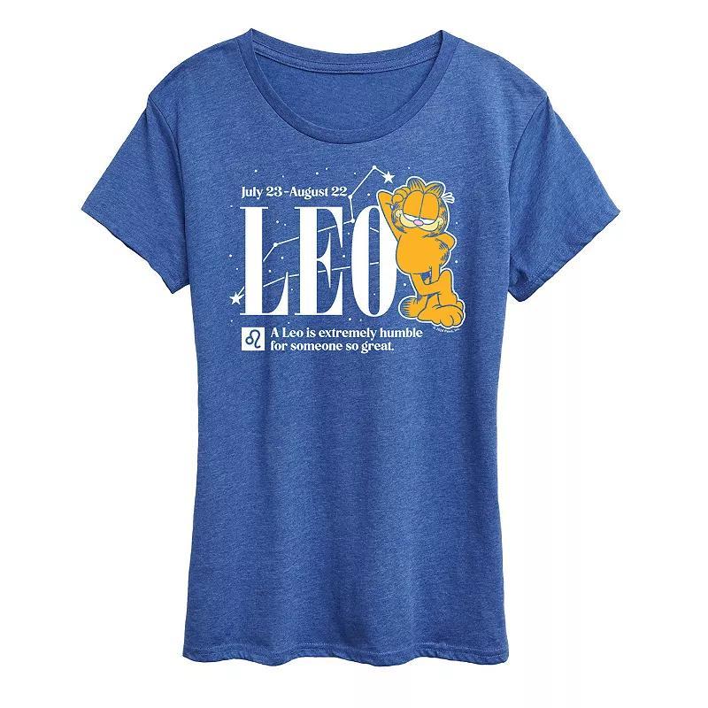 Women's Garfield Leo Graphic Tee, Size: XXL, Blue Product Image