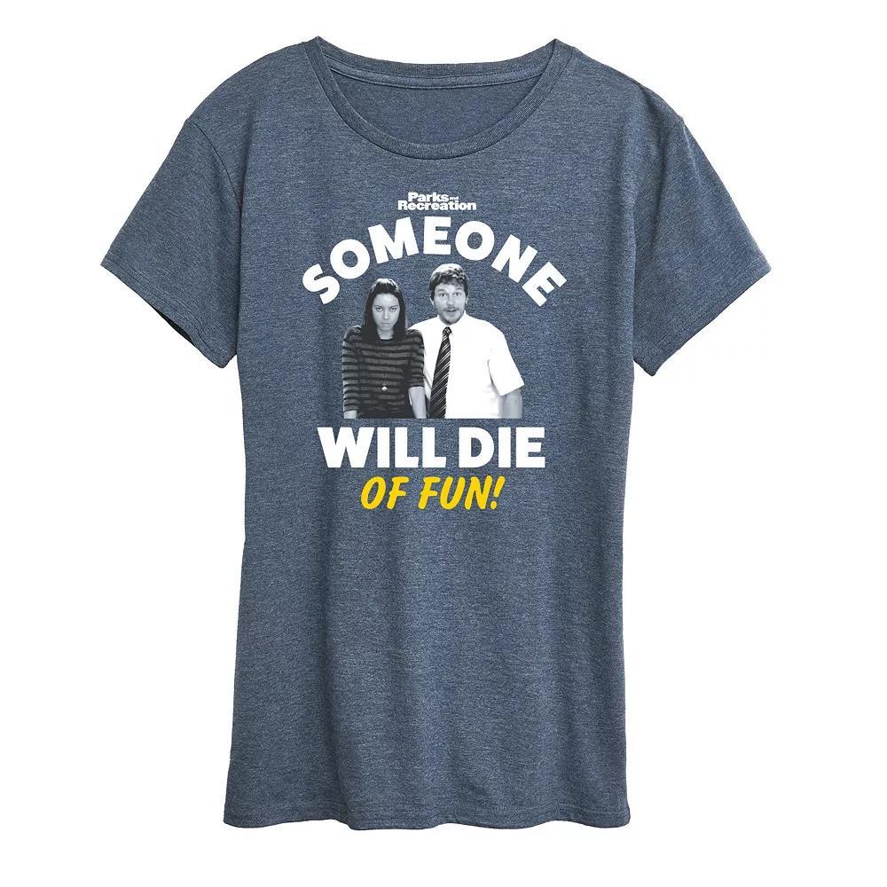 Womens Parks & Rec Die Of Fun Graphic Tee, Girls Product Image