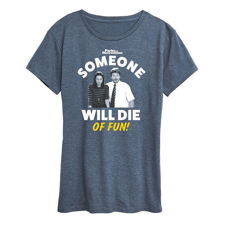 Womens Parks & Rec Die Of Fun Graphic Tee, Girls Product Image