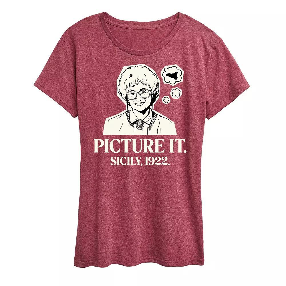 Womens Golden Girls Sophia Picture It Sicily Graphic Tee, Girls Product Image