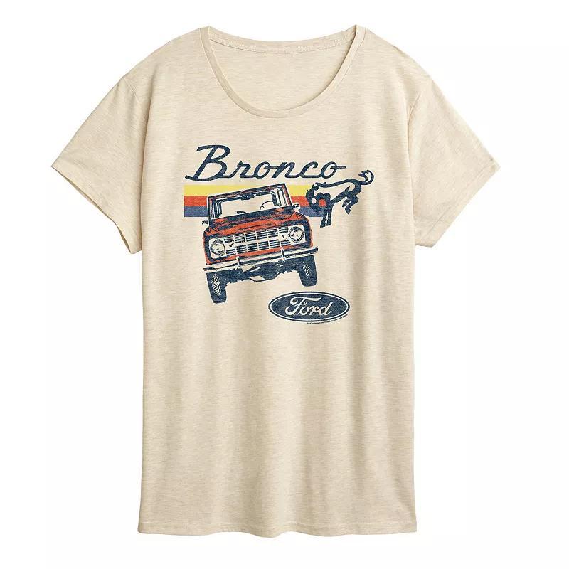 Women's Ford Bronco Stripes Graphic Tee, Size: XL, Beige Product Image