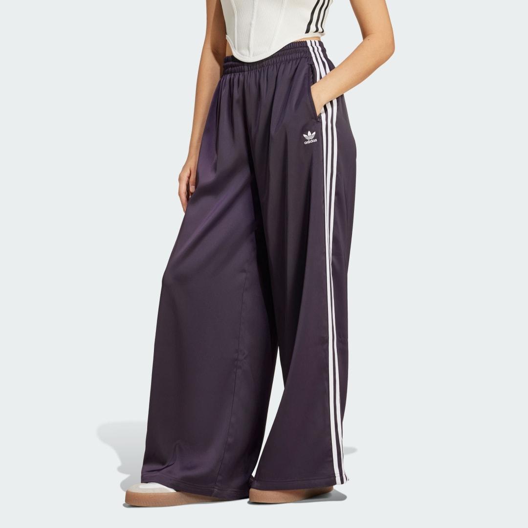 adidas Originals Womens adidas Originals Satin Wide Leg Track Pants - Womens Product Image