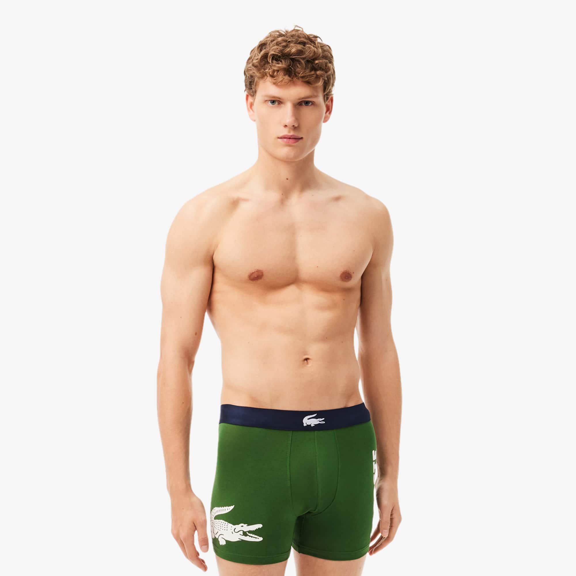 Men's 3-Pack Crocodile Waist Boxer Briefs Product Image